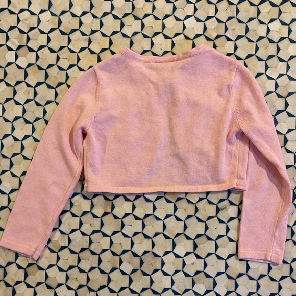 Bonnie Jeans Pink Bolero Cardigan with Flower and Beaded Detailing size 5 - Picture 4 of 4